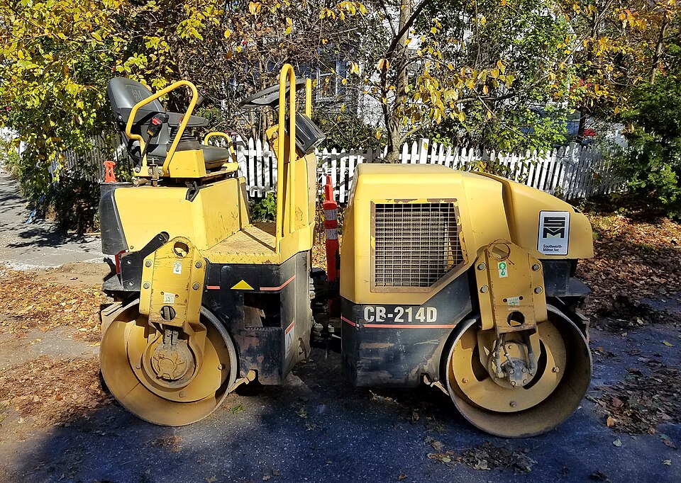 Compacteur en action